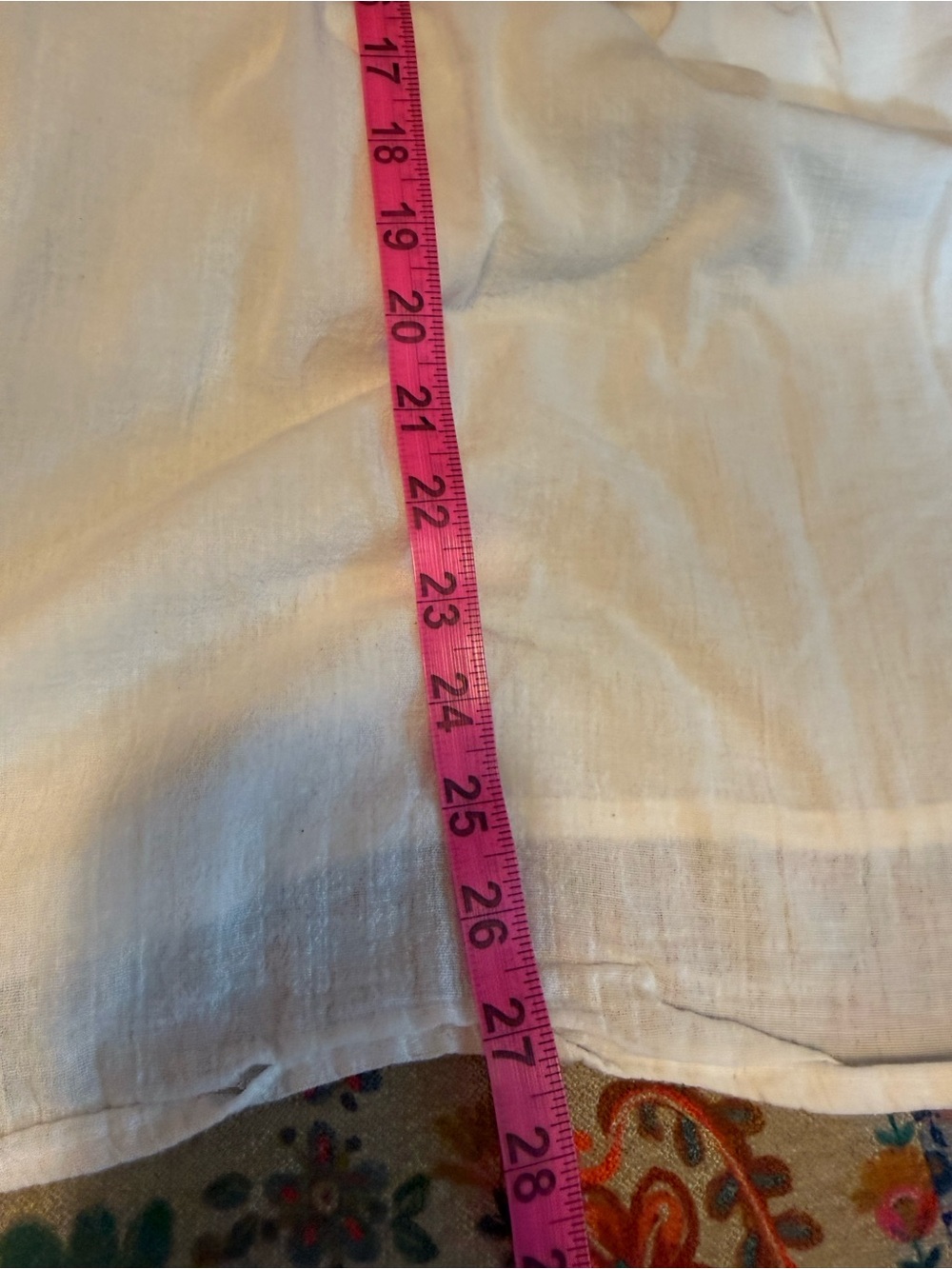 White Embroidered Women’s Peasant Top Mexican Hand Made Floral Yoke XL - Picture 10 of 15